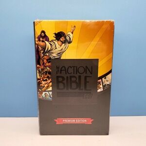 NEW SEALED The Action Bible Study Bible ESV Gray Faux Leather Illustrated Teens